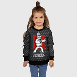 Свитшот детский Bender Presley, цвет: 3D-черный — фото 2