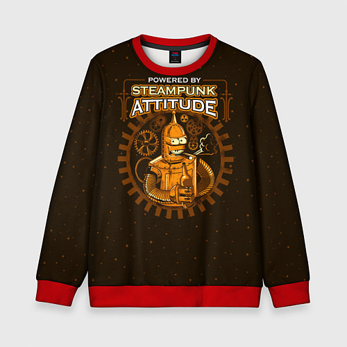 Детский свитшот Steampunk Attitude / 3D-Красный – фото 1