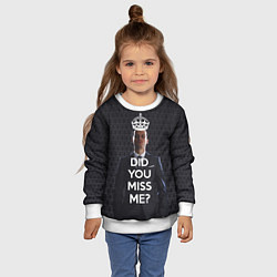 Свитшот детский Keep Calm & Did You Miss Me?, цвет: 3D-белый — фото 2