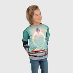 Свитшот детский No Mans Sky, цвет: 3D-меланж — фото 2