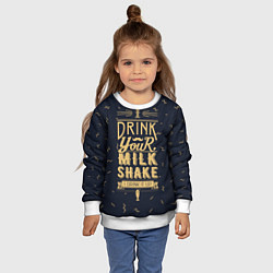 Свитшот детский Milk Shake, цвет: 3D-белый — фото 2