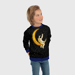 Свитшот детский Лунный наездник, цвет: 3D-синий — фото 2