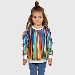 Свитшот детский Colored stripes, цвет: 3D-белый — фото 2