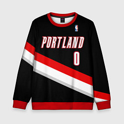 Свитшот детский Portland Trail Blazers 0, цвет: 3D-красный