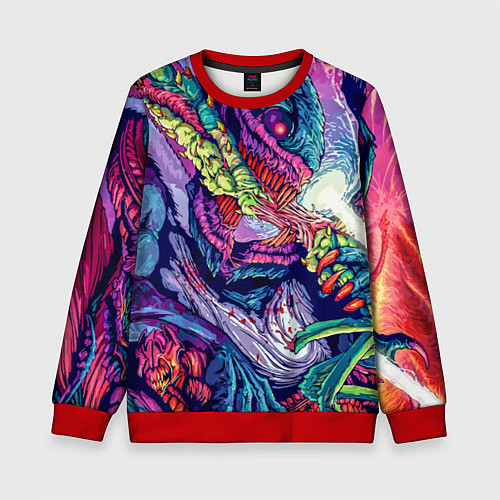 Детский свитшот Hyper Beast Style / 3D-Красный – фото 1