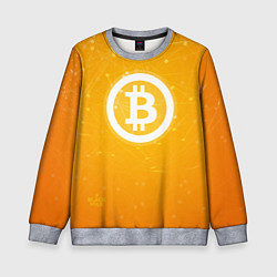 Свитшот детский Bitcoin Orange, цвет: 3D-меланж