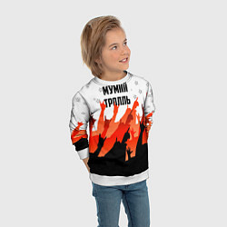 Свитшот детский Мумий Тролль, цвет: 3D-белый — фото 2