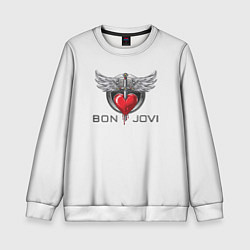 Свитшот детский Bon Jovi, цвет: 3D-белый