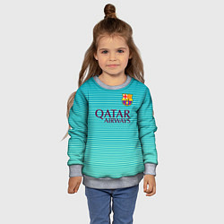 Свитшот детский Barcelona FC: Aqua, цвет: 3D-меланж — фото 2