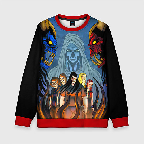 Детский свитшот Dethklok: Heroes / 3D-Красный – фото 1