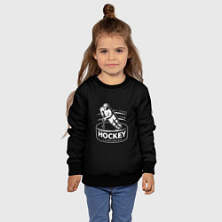 Свитшот детский Championship Hockey!, цвет: 3D-черный — фото 2
