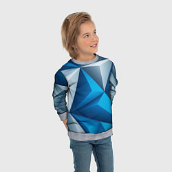 Свитшот детский Ледяная Абстракция, цвет: 3D-меланж — фото 2