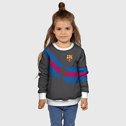 Свитшот детский Barcelona FC: Dark style, цвет: 3D-белый — фото 2