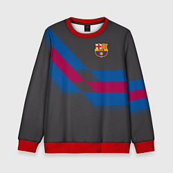 Свитшот детский Barcelona FC: Dark style, цвет: 3D-красный