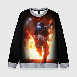 Свитшот детский Titanfall fighter runs, цвет: 3D-меланж