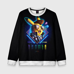 Свитшот детский Retro Pikachu, цвет: 3D-белый
