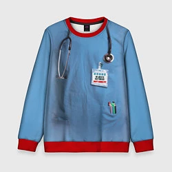 Свитшот детский Костюм врача, цвет: 3D-красный