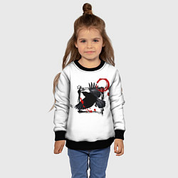 Свитшот детский Треш-полька Ворон, цвет: 3D-черный — фото 2
