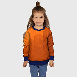 Свитшот детский Orange abstraction, цвет: 3D-синий — фото 2