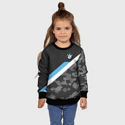 Свитшот детский BMW: Pixel Military, цвет: 3D-черный — фото 2