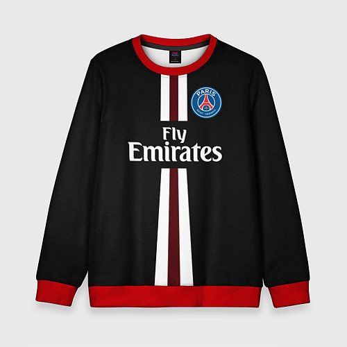 Детский свитшот PSG FC: Black 2018 / 3D-Красный – фото 1