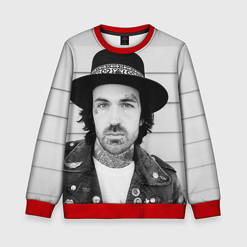 Детский свитшот Yelawolf II: Mono photo / 3D-Красный – фото 1