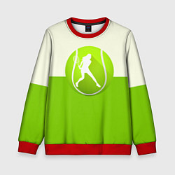 Свитшот детский Символ теннисиста, цвет: 3D-красный