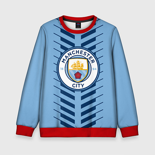 Детский свитшот FC Manchester City: Creative / 3D-Красный – фото 1