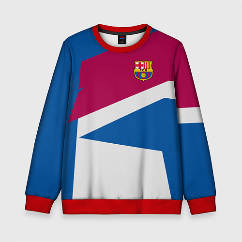 Детский свитшот FC Barcelona: Sport Geometry / 3D-Красный – фото 1