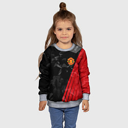 Свитшот детский FC Manchester United: Abstract, цвет: 3D-меланж — фото 2