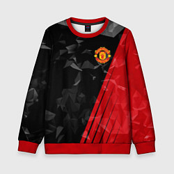 Свитшот детский FC Manchester United: Abstract, цвет: 3D-красный