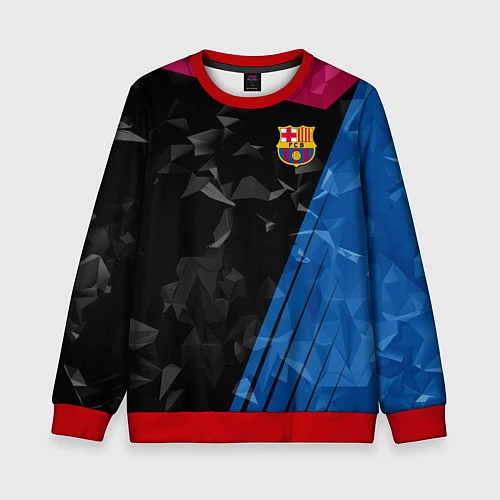 Детский свитшот FC Barcelona: Abstract / 3D-Красный – фото 1