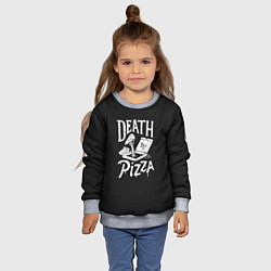 Свитшот детский Death By Pizza, цвет: 3D-меланж — фото 2