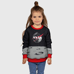 Свитшот детский NASA: Moon, цвет: 3D-красный — фото 2