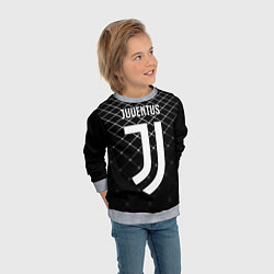 Свитшот детский FC Juventus: Black Lines, цвет: 3D-меланж — фото 2