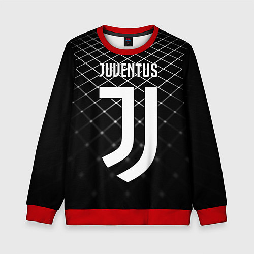 Детский свитшот FC Juventus: Black Lines / 3D-Красный – фото 1