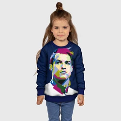 Свитшот детский Cristiano Ronaldo Art, цвет: 3D-синий — фото 2