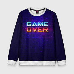 Свитшот детский Game Over: Retrowave, цвет: 3D-белый