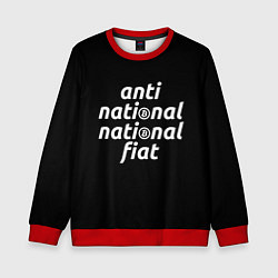 Свитшот детский Anti National National Fiat, цвет: 3D-красный