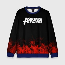 Свитшот детский Asking Alexandria: Flame, цвет: 3D-синий