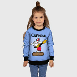 Свитшот детский Cuphead Dab, цвет: 3D-черный — фото 2