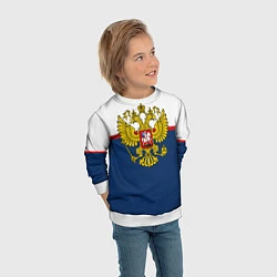 Свитшот детский Герб России, цвет: 3D-белый — фото 2