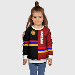Свитшот детский Armenia, цвет: 3D-белый — фото 2