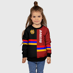Свитшот детский Armenia, цвет: 3D-черный — фото 2