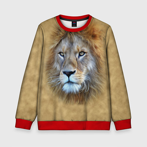 Детский свитшот Песчаный лев / 3D-Красный – фото 1