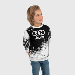 Свитшот детский Audi: Black Spray, цвет: 3D-белый — фото 2