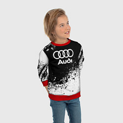 Свитшот детский Audi: Black Spray, цвет: 3D-красный — фото 2