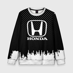 Свитшот детский Honda: Black Side, цвет: 3D-белый