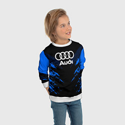 Свитшот детский Audi: Blue Anger, цвет: 3D-белый — фото 2