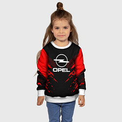 Свитшот детский Opel: Red Anger, цвет: 3D-белый — фото 2